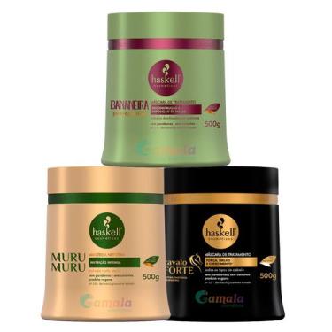 Imagem de Kit Cronograma Cavalo Forte Bananeira Murumuru 500gr - HASKELL