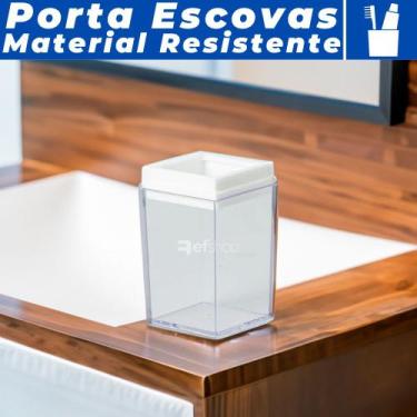 Imagem de Dispenser Porta Escova De Dente Acrílico Quadratta Luxo Paramount, Cri