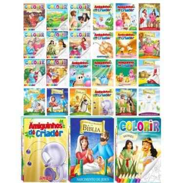 Imagem de Histórias Bíblicas Ler E Colorir Livro Infantil Religioso - Rideel  Bi