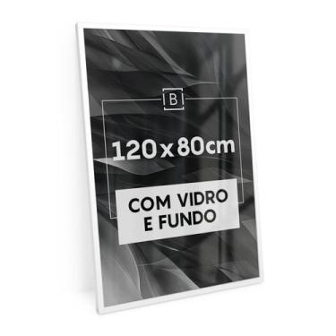 Imagem de Moldura 120x80 Cm C/ Vidro Quadro Foto Retrato Mdf Emoldurar Painel Qu