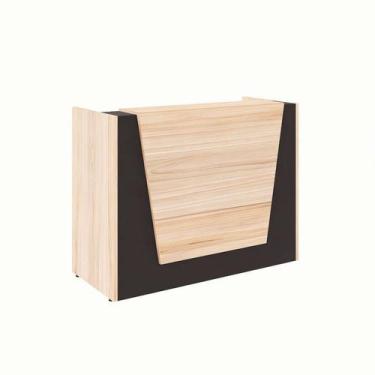 Imagem de Balcão de Atendimento Recepção Calvi e Preto 140 cm - GEBBWEB