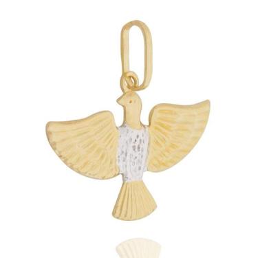 Imagem de Pingente Divino Espírito Santo Em Ouro 18k 2 Cores - PRADO JÓIAS