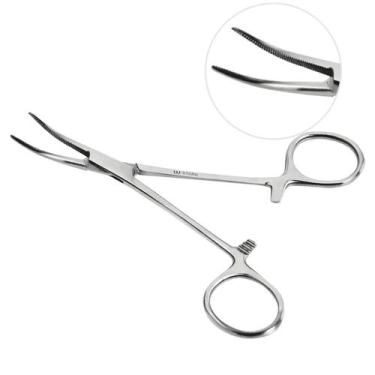 Imagem de Pinça Crile Curva 16 cm Aço Inoxidável  - CICARELLI