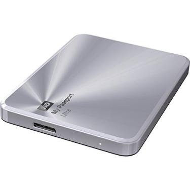 Imagem de Disco rígido externo portátil WD 1TB Silver My Passport Ultra Metal Edition - USB 3.0 - WDBTYH0010BSL-NESN
