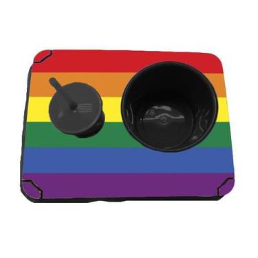 Imagem de Almofada Bandeja Pipoca Balde e 1 Copo Personalizado Bandeira LGBTQI+ 