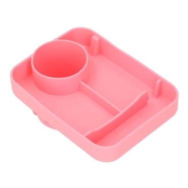 Imagem de Suporte de Copo Multifuncional para Carro de bebê Com Rack de Armazenamento de Lanches, para Lanches e Bebidas Em Movimento, Feito de Material de Silicone Premium (Rosa)