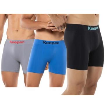 Imagem de Kit 3 Cuecas boxer sem costura poliamida anti assadura escolha as core