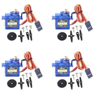 Imagem de RCmall 4 Packs TS90MD 9g Micro Full Metal Gear Digital Servo 270 Degree Controllable Angle RC Servo for RC Drone Smart Car