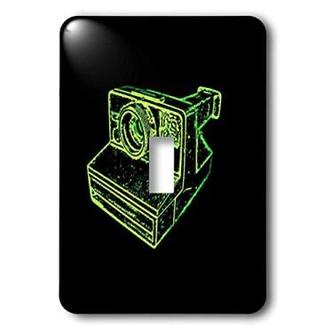 Imagem de 3dRose LLC lsp_20787_1 Imagem de uma câmera verde automática vintage - Interruptor de botão único