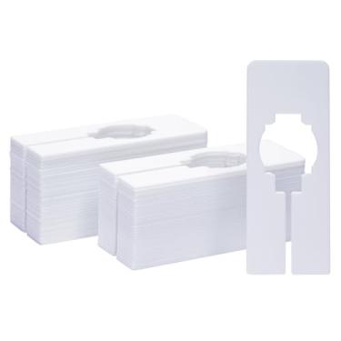 Imagem de Juvale Pacote com 60 divisórias de armário de plástico para pendurar roupas, etiquetas brancas em branco para lojas de departamento, cabides separadores de tamanho de rack de roupas para boutiques,