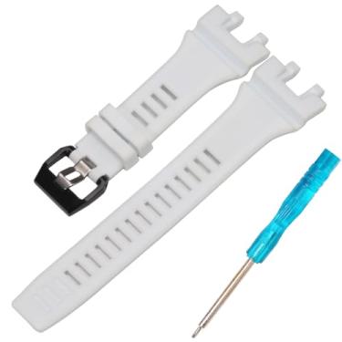Imagem de Pulseira de resina compatível com Casio GBA900 GBA-900 Pulseira de relógio masculina esportiva de borracha à prova d'água acessórios de relógio (branca)