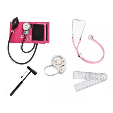 Imagem de Kit De Fisioterapia Com Martelo Buck Preto - P.A.MED,  Rosa