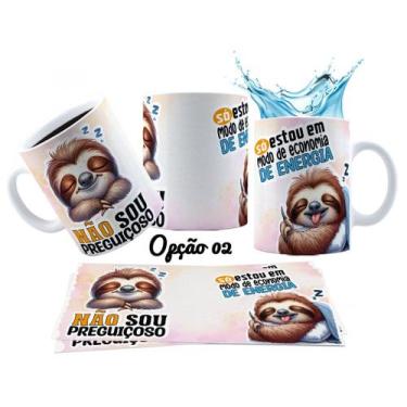 Imagem de Caneca 325ml Preguiça Sincera Frase Se Dormir fosse um hobby - LARANJA
