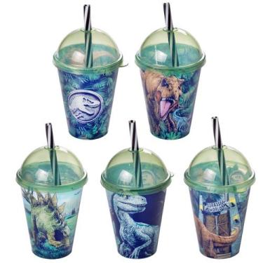 Imagem de Kit 5 Copos Dino Jurassic World Lembrança Decoração p/ Festa - Plasúti
