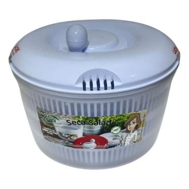 Imagem de Centrífuga Secadora De Salada Manual Verduras Folhas Alves, Branco