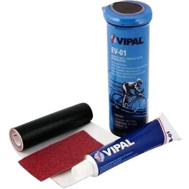 Imagem de Kit Remendo Reparo Selante Vipal P/ Camara Ar Bike Ev-01 - VIPAL EV-01
