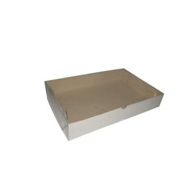 Imagem de Caixa em Acetato com Fundo em Kraft Branco 30 x 20 x 05 cm kit com 25 