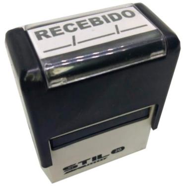 Imagem de Carimbos Automáticos Stilo 20 - Recebido com espaço para Data