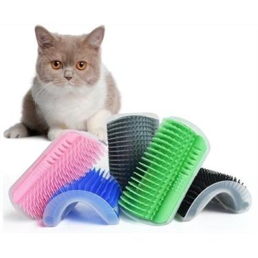 Imagem de Escova Removedora Pelos Massageador Catnip Parede Felinos Gatos - Novo