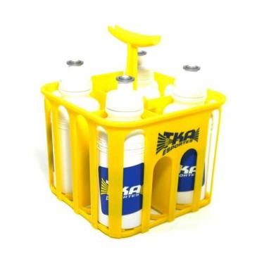 Imagem de Suporte Squeeze c/ 4pcs Garrafas amr/bco - TKA