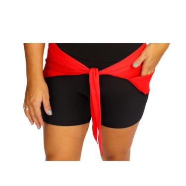 Imagem de Tampa bumbum de amarrar tam único sobre legging - SWG, Vermelho, U