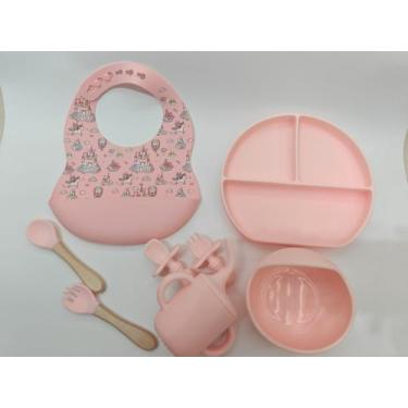 Imagem de Kit 8 Introdução Alimentar Silicone Talheres De Bebê SE506 - BUBULE SE