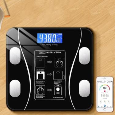 Imagem de Balança De Banheiro Inteligente Bioimpedância Digital 180kg - Home Goo
