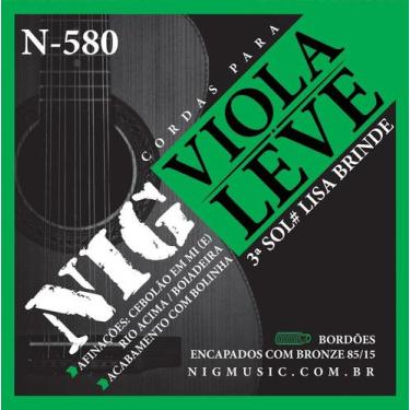 Imagem de Cordas P/ Viola Leve Afinação Cebolão em MI - NIG
