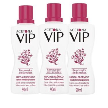 Imagem de Kit 03 unidades - Removedor Esmalte Vip 90ml