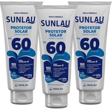 Imagem de Sunlau, Kit 3 Protetor e Bloqueador Solar Sunlau 60 FPS UVA/UVB