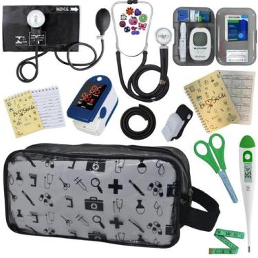 Imagem de Kit De Enfermagem Completo Medidor Glicose Aparelho Pressao - PREMIUM,