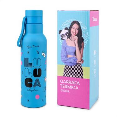 Imagem de Garrafa Térmica Luluca Oficial 500ml Aço Inox Tampa Com Alça - Clio st