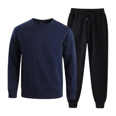 Imagem de Conjunto Blusa de Frio e Calça de Moletom Masculina Básico - Quero Sho