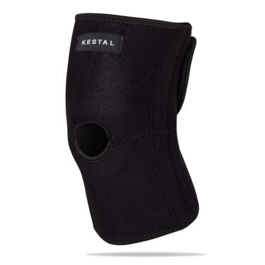 Imagem de Joelheira Kestal Ajustável com Hastes de Aço Flexível - Preta-Unissex