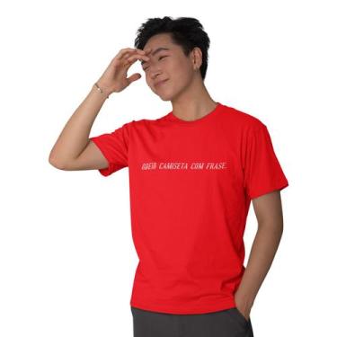 Imagem de Camiseta Masculina Odeio Camiseta com Frase Hipsters Cores, P, Vermelh