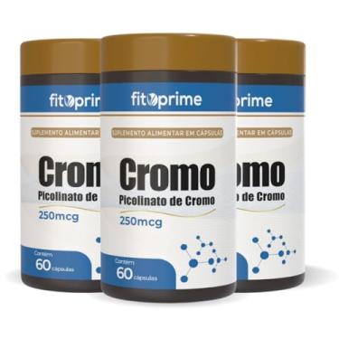 Imagem de KIT3 Cromo Picolinato 60 Cápsulas 250mcg