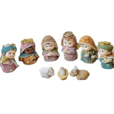 Imagem de Sacro, Presépio Natal Completo Baby Infantil 10 Peças 5,6cm