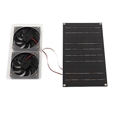 Imagem de Extrator de Ar de Energia Solar à Prova D'água 100W Gerador Solar Exaustor Duplo RV Iate Estufas Banheiro