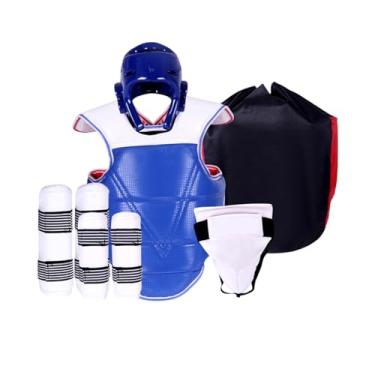 Imagem de Vaveren 5Pcs Taekwondo Equipamento de Proteção Proteção Total Espessado Ajustável Karate Sparring Conjunto de Equipamentos para Treinamento de Sparring, L