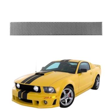 Imagem de IKUESM compatível com Ford Mustang GT 2005-2009 S197 Acessórios de fibra de carbono interior do carro co-piloto painel de instrumentos guarnição capa decoração adesivos(BLACK B)