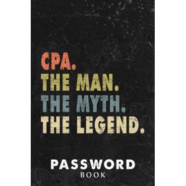 Imagem de Password book CPA The Man Myth Legend Gift Good: Xmas,Halloween,2021,2022,Christmas Gifts,Thanksgiving,Small password notebook,Password book mini