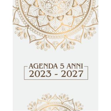 Imagem de Agenda 5 Anni 2023-2027: 60 mesi Planner annuale Calendario mensile, agenda agenda floreale Organizzatore e appuntamento e festività federali