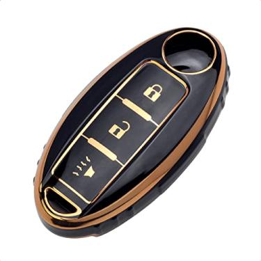 Imagem de SK CUSTOM Black TPU Key Fob Case Cover for Infiniti EX35 EX37 FX35 FX37 FX45 FX50 Q70 QX50 QX70 for Nissan 370Z Armada Cube Juke Leaf Murano Pathfinder Quest Rogue Titan XD Versa Note