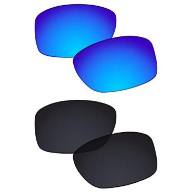 Imagem de Galvanic Lentes de reposição para óculos de sol Oakley Jupiter Carbon OO9220 – Ice + Preto polarizado – Pacote combo