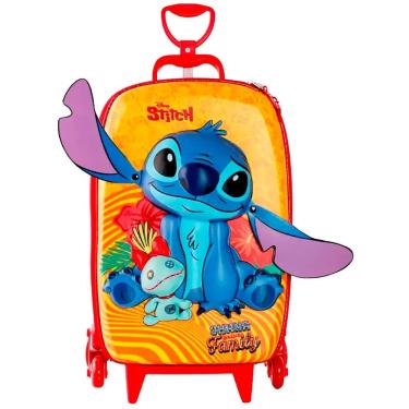 Imagem de Mala Infantil Escolar Stich Tropical 3D com Rodas Triplas 3857CM24 - Diplomata
