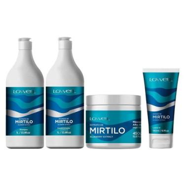 Imagem de Kit Extrato de Mirtilo Shampoo + Condicionador 1 Litro + Leave-in 180m