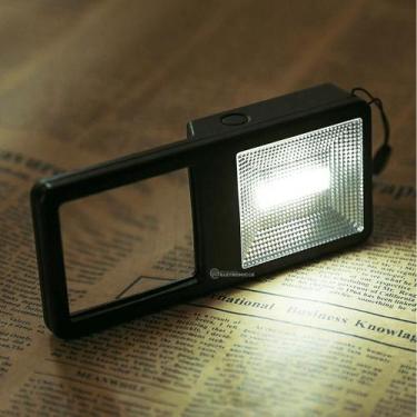 Imagem de Lupa 2 em 1 Com Lanterna Embutida e Lente Iluminada Aumento 3x - TH701