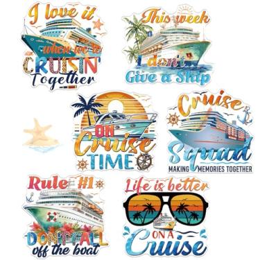 Imagem de Decorações de porta de cruzeiro em família magnético - Wxiben 6 peças navegação marítima cruise porta navio decorações ímãs grandes ímãs de porta de cruzeiro de férias adesivos para decoração de