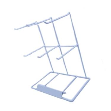 Imagem de simhoa Jóias Organizador de jóias cabide de suporte com ganchos de base estável Racker de exibição para ganchos de orelha Bandas de cabelo Chaves Showcase, Branco