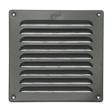 Imagem de PATIKIL Ventilação de alumínio de 20 x 20 cm, tampa de ventilação de saída de parede externa HVAC grade de ar tela com veneziana para ventilação de cozinha e banheiro, cinza